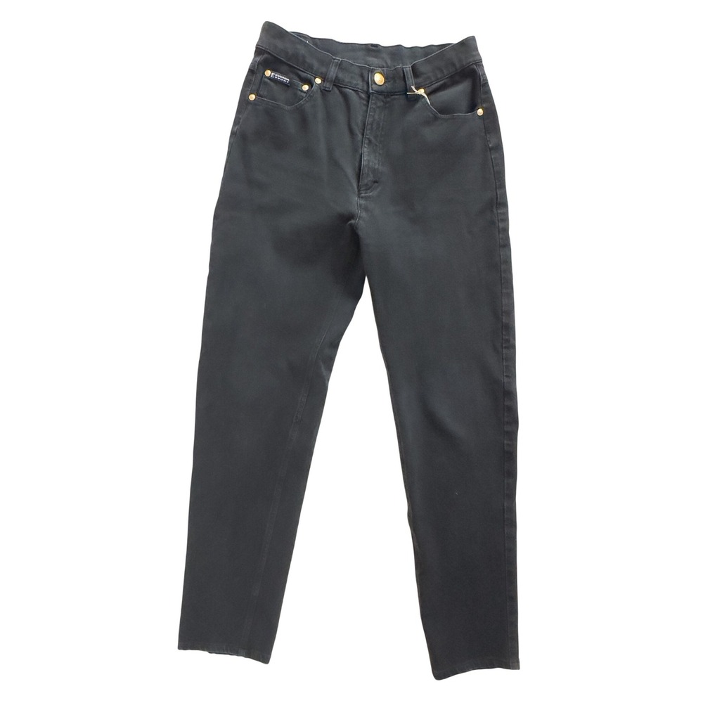 Vintage 90s/00s Escada Sport Black Denim‎ Trouser Jean (Gold Hardware)
